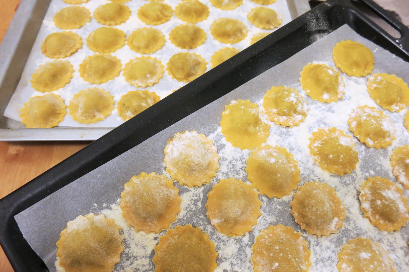 ravioli di totano con sugo di pomodoro