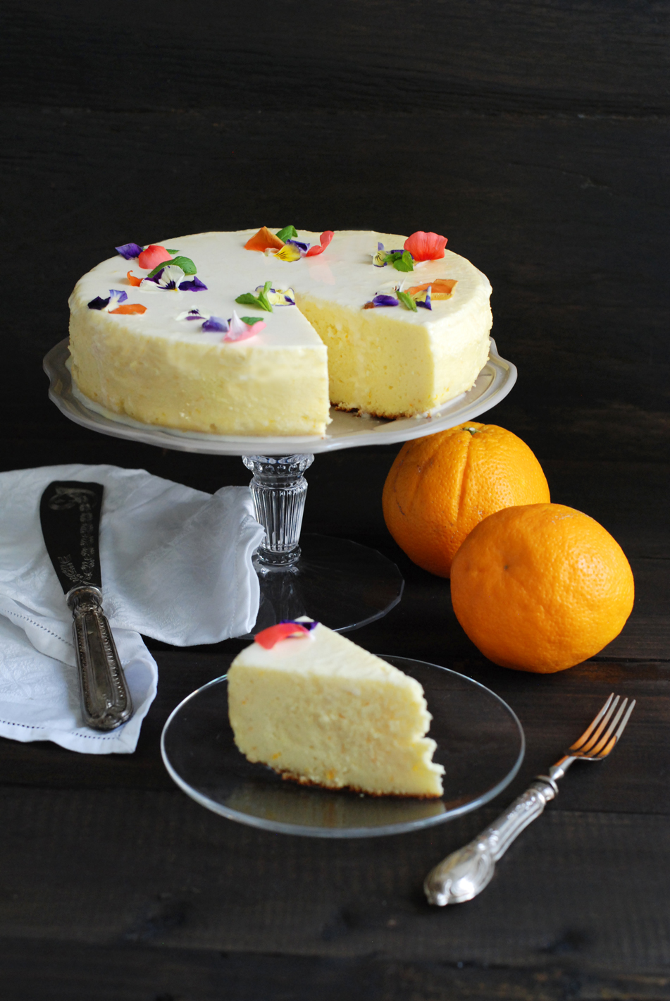 japanese cotton cheesecake all'arancia