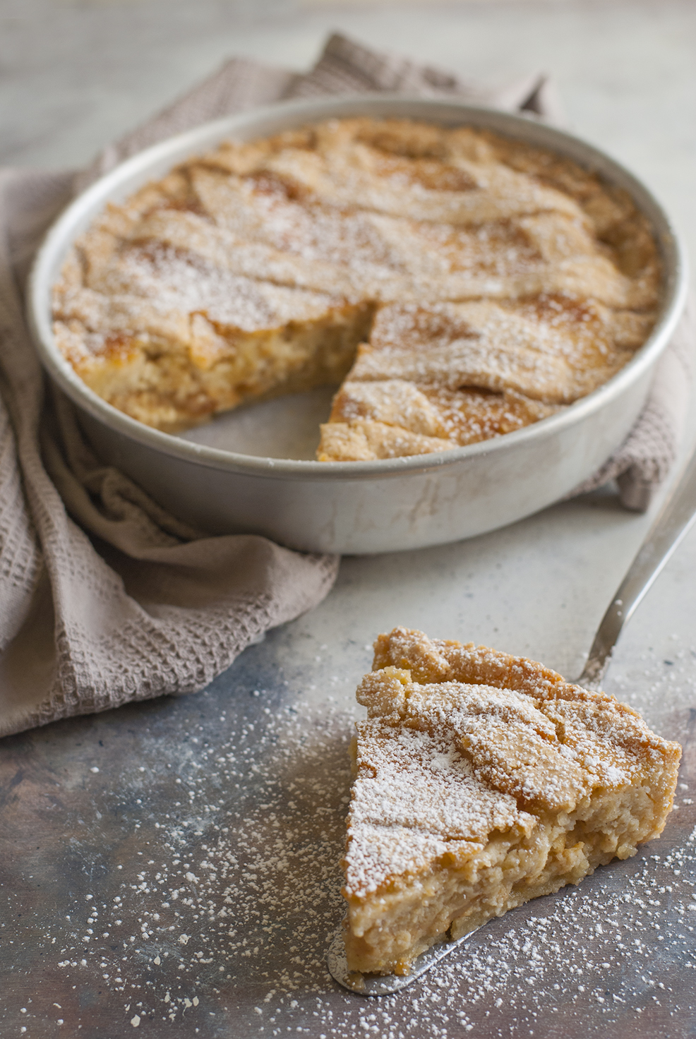 pastiera napoletana con grano cotto e canditi